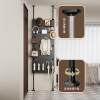Perforated board storage rack ultra-thin door storage multi-layer wall ceiling bedroom entrance coat and hat hanging rack