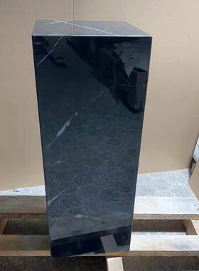 岩板黑白根亮光轻奢底座 雕塑摆件展台 售楼处酒店艺术品装饰台
