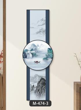 新式山水475画风景玄入户关装廊饰画走过道挂画竖版正对门玄幻壁