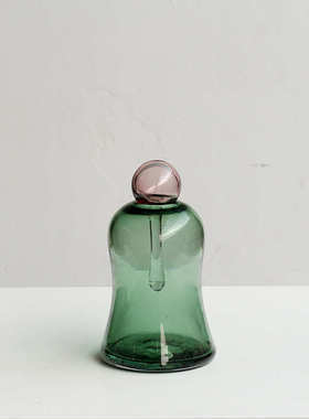 欧式创意玻璃花瓶摆件客厅茶几玄关电视柜餐桌装饰小口带盖花瓶