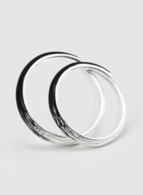 小众冷门戒指男款青丝到白发情侣戒指一对简约开口学生对戒男女小