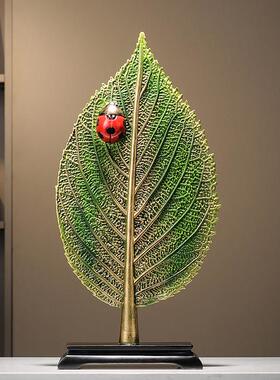 创意艺术树叶摆件入户玄关客厅电视酒柜壁龛小众高级感家居装饰品