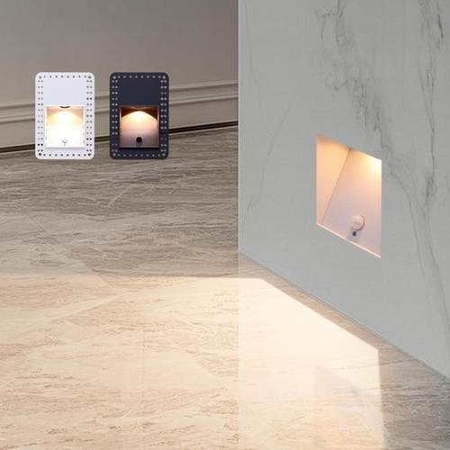 无边框铝材防W020方智能感应地灯式酒店过道墙角楼脚梯眩防水嵌入 - 图1