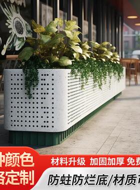 户外不锈钢花箱组合室外广场外摆市政商用围栏长方形隔断室外花槽