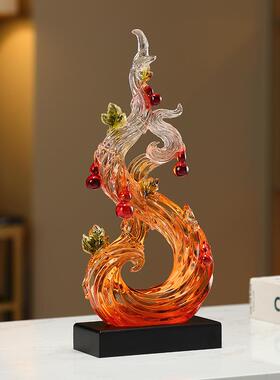 风生水HS002饰起葫芦摆件新中式客厅玄关桌高轻档奢面装品乔迁新