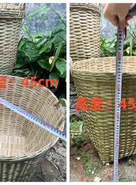 广西竹编箩筐特大号竹箩采茶竹篓蔬果杂物收纳竹篮子农家簸箕