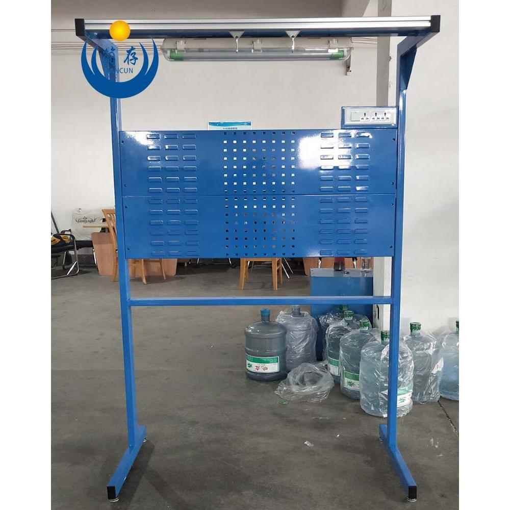 Non-standard custom square hole louvered hole board operating table aluminum profile slide rail double tube lamp single-sided material organizing rack