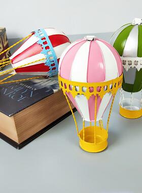 覆古的热气球装饰饰品斯堪的纳维亚创意金属吊坠工艺品摄影酒吧窗