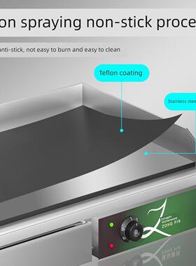 宗品厨具电煎锅商业牛排铁板烧特氟龙材料加厚单温控不粘涂层