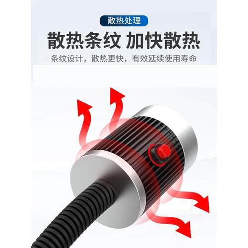 Led机床工作台灯强磁工业灯24V车床灯220V鹅颈通用软管照明 - 图0