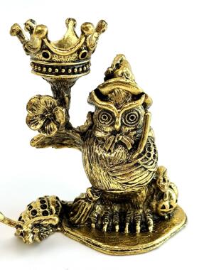 圣尸猫头鹰 水晶球底座 厂家直销 跨境热销 球托 蛋雕托