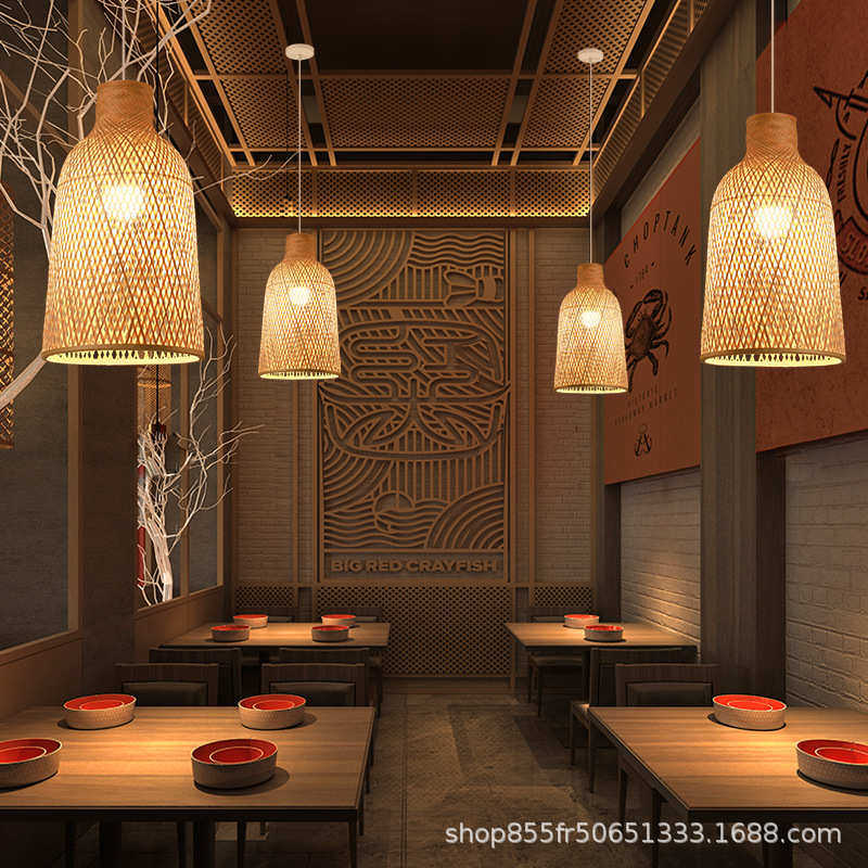 新中式竹编吊灯日式竹艺灯餐厅禅意单头灯具茶室民宿火锅店吊灯,淘宝优惠券,粉丝福利购,淘宝优惠卷