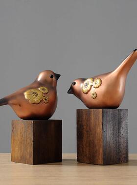 小鸟喜鹊小摆件玄关电视柜子动物玄关装饰礼物房新居乔迁礼品送礼