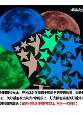 墙顶天花板贴纸遮丑神器客厅顶部自粘装饰墙贴萤光星星夜光星空顶