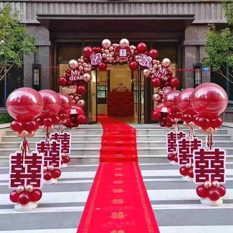 订婚kt板迎宾牌双喜拱门路引装饰结婚气球立柱酒店房间室内布置,淘宝优惠券,粉丝福利购,淘宝优惠卷