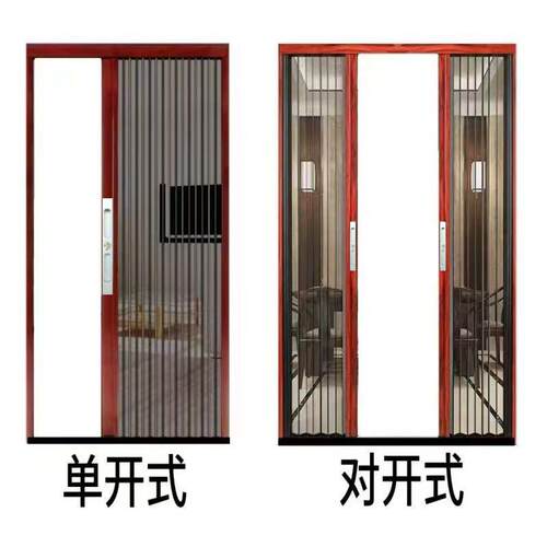 铝合金纱门推拉式免打孔自粘纱门帘磁铁自吸家用纱窗门防虫门窗户 - 图3