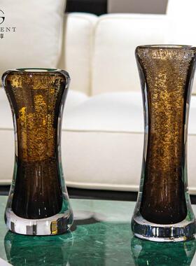 晶淳 布置新房酒柜高端大气居家装饰物艺术摆件 玻璃软装工艺品