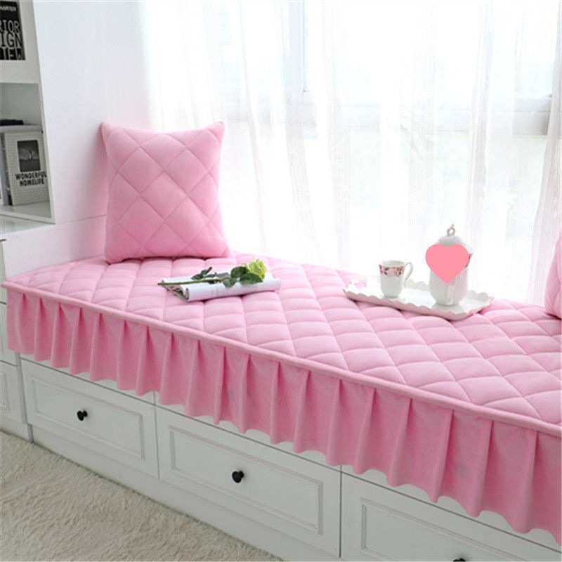 Bay window mat, thickened window sill mat, non-slip, four-season machine washable, thickened sponge mat, balcony bay window mat