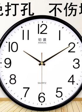 静音挂钟创意时尚石英钟表简约时钟客厅卧室钟表现代家庭机芯挂表