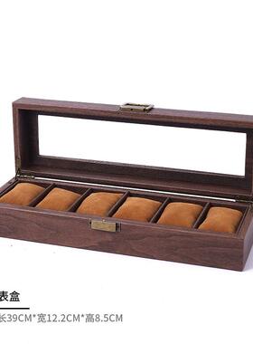 高档复古木纹家手表皮纳盒多只表盒高档腕表机械表首饰盒子用大容