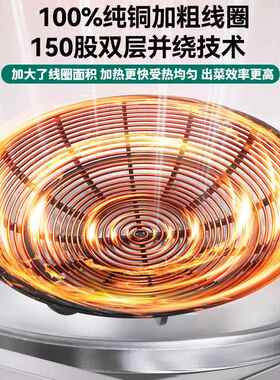 猛世商大用电磁炉头电锅灶 酒店学校双食堂大功率1315kw+2磁0kw