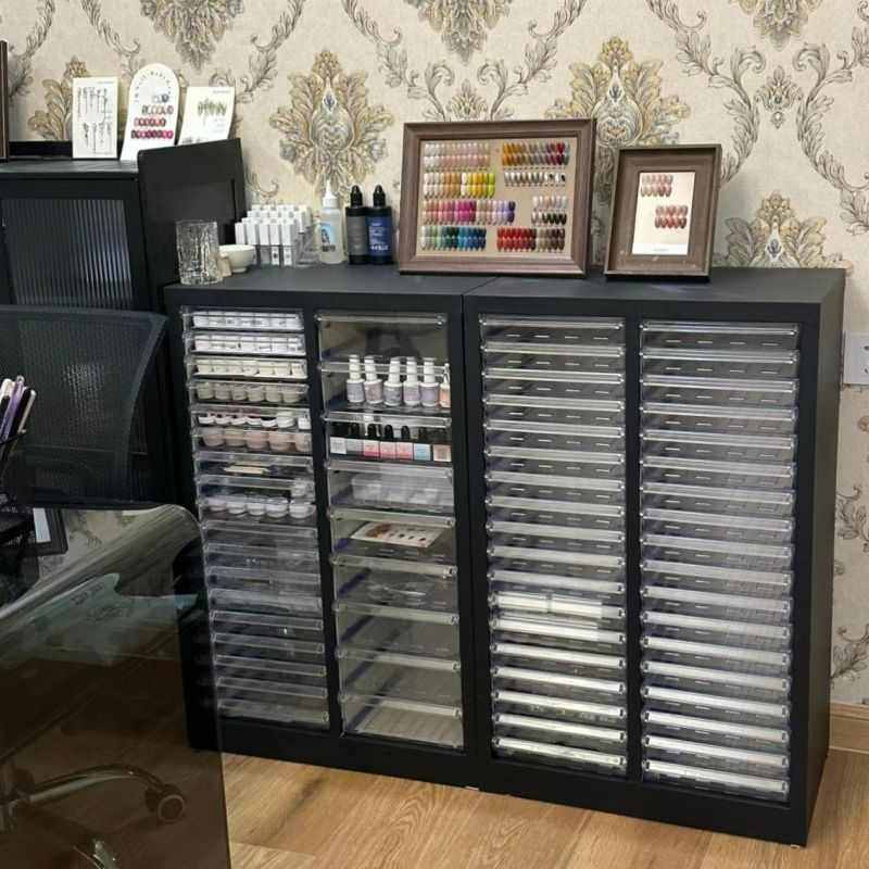 多颜色A4文件柜多层抽屉式美甲店彩妆平底收纳整理柜烘焙柜票据柜,淘宝优惠券,粉丝福利购,淘宝优惠卷