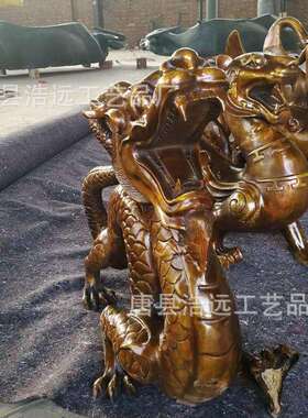 铸铜四大神兽 浩远雕塑厂玻璃钢仿铜青龙 白虎 朱雀 玄武塑像