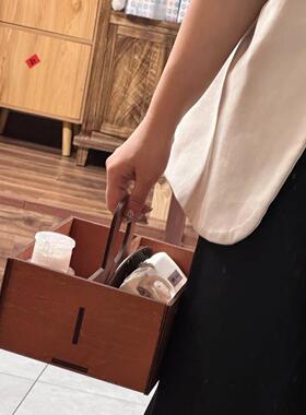 高颜值复古风美甲工具箱大容量专用美甲工具收纳盒桌面收纳盒