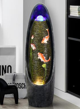 欧式流水喷泉客厅风水球加湿器家居景观装饰招财开业礼品落地摆件