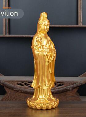 送子观音菩萨佛像客厅家用居家供奉佛摆件家居风水摆设