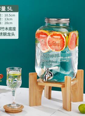 可乐容器龙头玻璃柠檬果汁储物罐