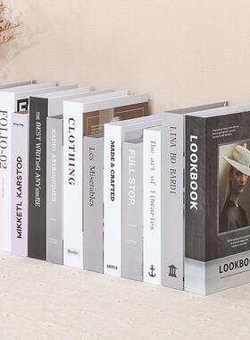 假书摆件装饰仿真书现代简约道具书家居饰品创意北欧客厅风格书模