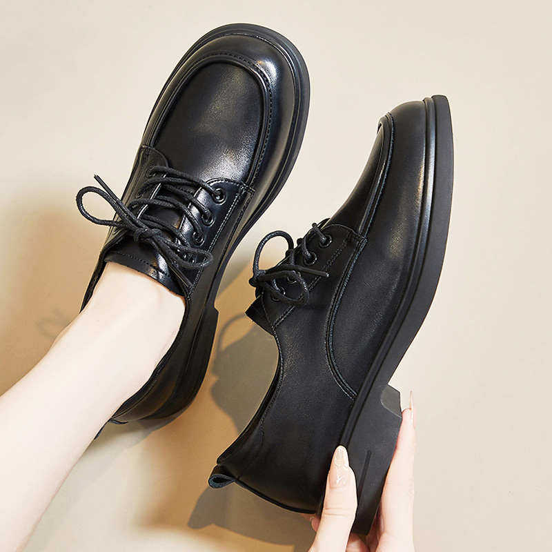 通勤系带深口黑色小皮鞋女工装鞋低跟学生正装软底工作鞋矮跟女鞋,淘宝优惠券,粉丝福利购,淘宝优惠卷