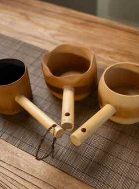旅游热卖原竹根水勺 酒提 分茶器 竹制水瓢工艺品勺子 竹制品 水