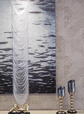 现代简约压克力水波纹客厅装饰画立体实物壁画玄关走廊挂画样板间