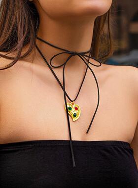 Jewelry pull-out adjustable neckline pendant necklace