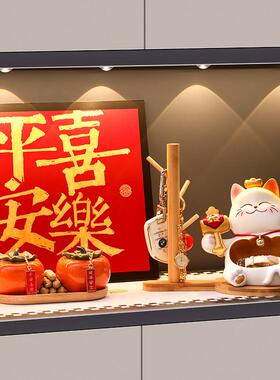 一锤定音招财猫摆件入户玄关钥匙置物架新居布置装饰乔迁礼品