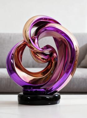 色彩绚丽现代轻奢摆件样板房售楼部酒店大堂抽象雕塑乔迁艺术装饰