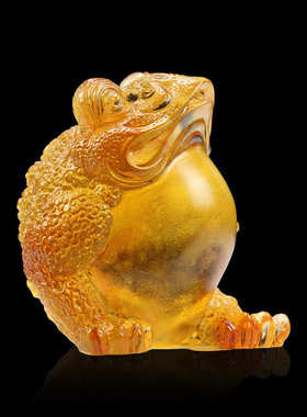 锋明古法琉璃白菜招财小摆件商务礼品送客户 琉璃工艺品厂家批发