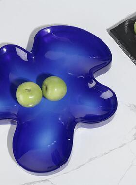 现代不规则样板房客厅餐桌面创意水果盘收纳置物盘摆件家居饰品