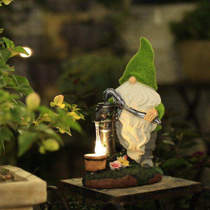 太阳能圣诞精灵灯户外庭院树脂小矮人欢迎牌摆件花园草坪景观装饰,淘宝优惠券,粉丝福利购,淘宝优惠卷