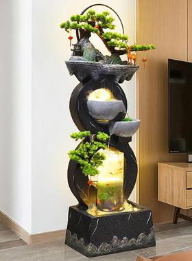 客厅流水喷泉造景室内招财鱼缸循环水景观办公室落地乔迁装饰摆件