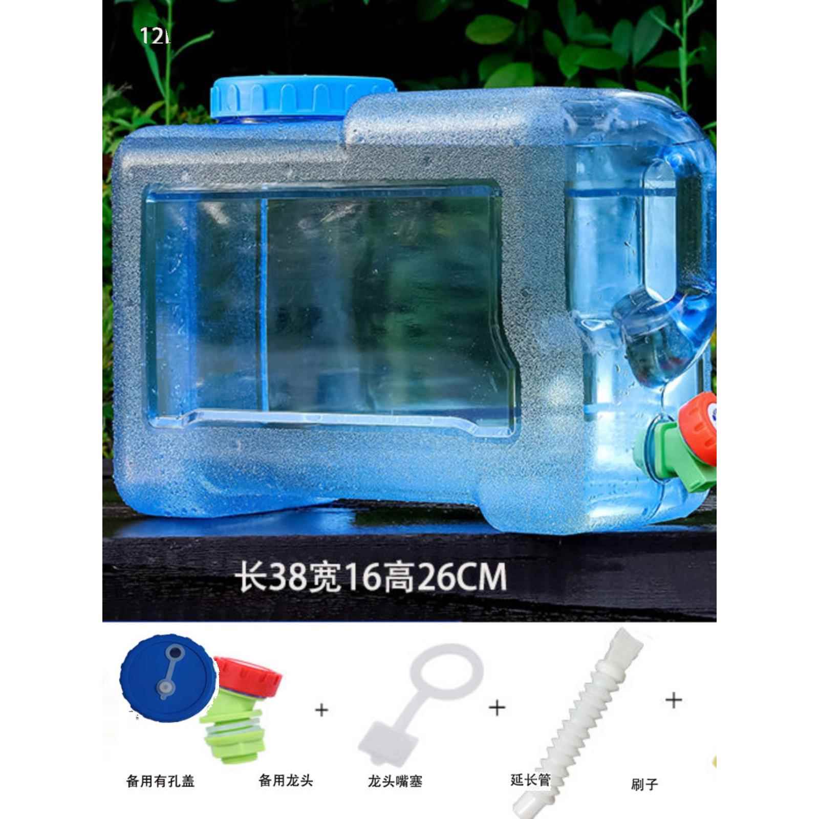 户外水桶车载储水箱净水桶矿泉水家用储水蓄水塑料桶带盖带龙头 - 图0