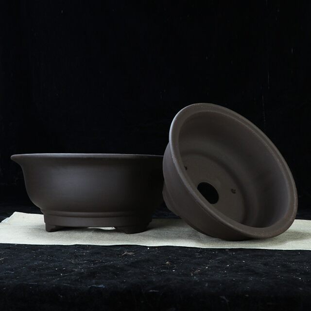 Yixing purple sand large-diameter tree pot old pile green plant breathable round clearance special extra large special ceramic pot