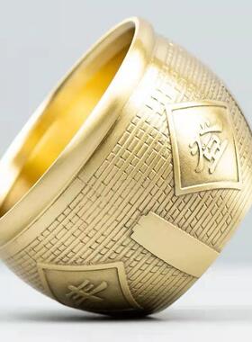 新款直销售货黄铜五谷丰登缸招财进米缸铜器聚宝盆摆件高品质铜制