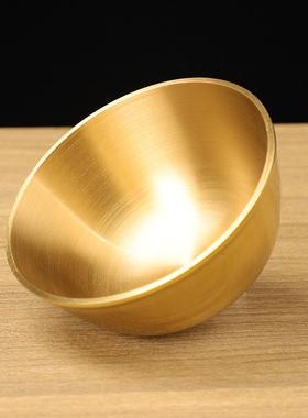 全铜加厚铜碗大号供奉金碗室内供台摆件用品供水碗现货供碗