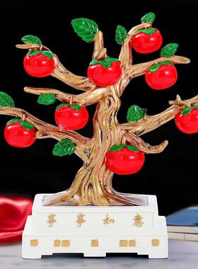 采购产品一切顺利，柿子树装饰品，搬进新家，装饰礼品，客厅酒柜