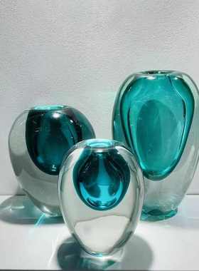 琉璃花瓶创意简约现代轻奢客厅玄关家居软装插花玻璃装饰品摆件小