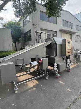 商小鱼干上粉设备秋鱼马541面鱼滚筒上粉排机鳕鱼用均匀上浆刀机