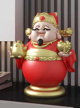 高档新中式财源滚滚财神摆件工位招财店铺前台旺铺开业礼物摆设